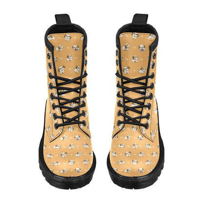 Shih Tzu Print Design LKS304 Women's Boots