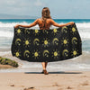 Sun Moon Print Design LKS304 Beach Towel 32" x 71"