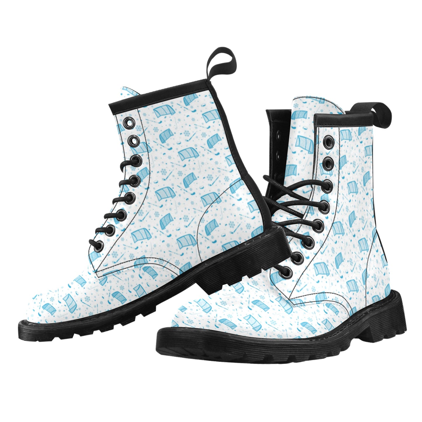 Hockey Print Design LKS303 Women's Boots