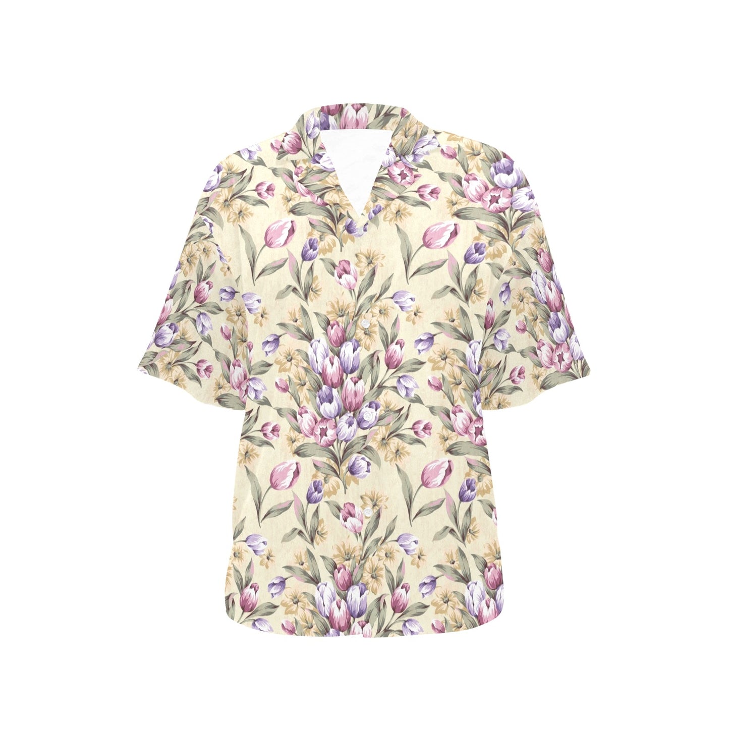 Tulip Pattern Print Design TP04 Women's Hawaiian Shirt