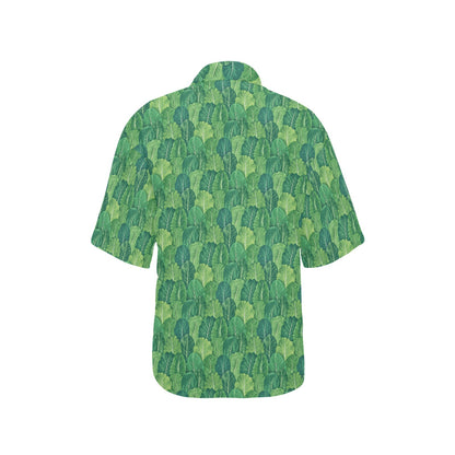Cabbage Pattern Print Design 02 Women's Hawaiian Shirt