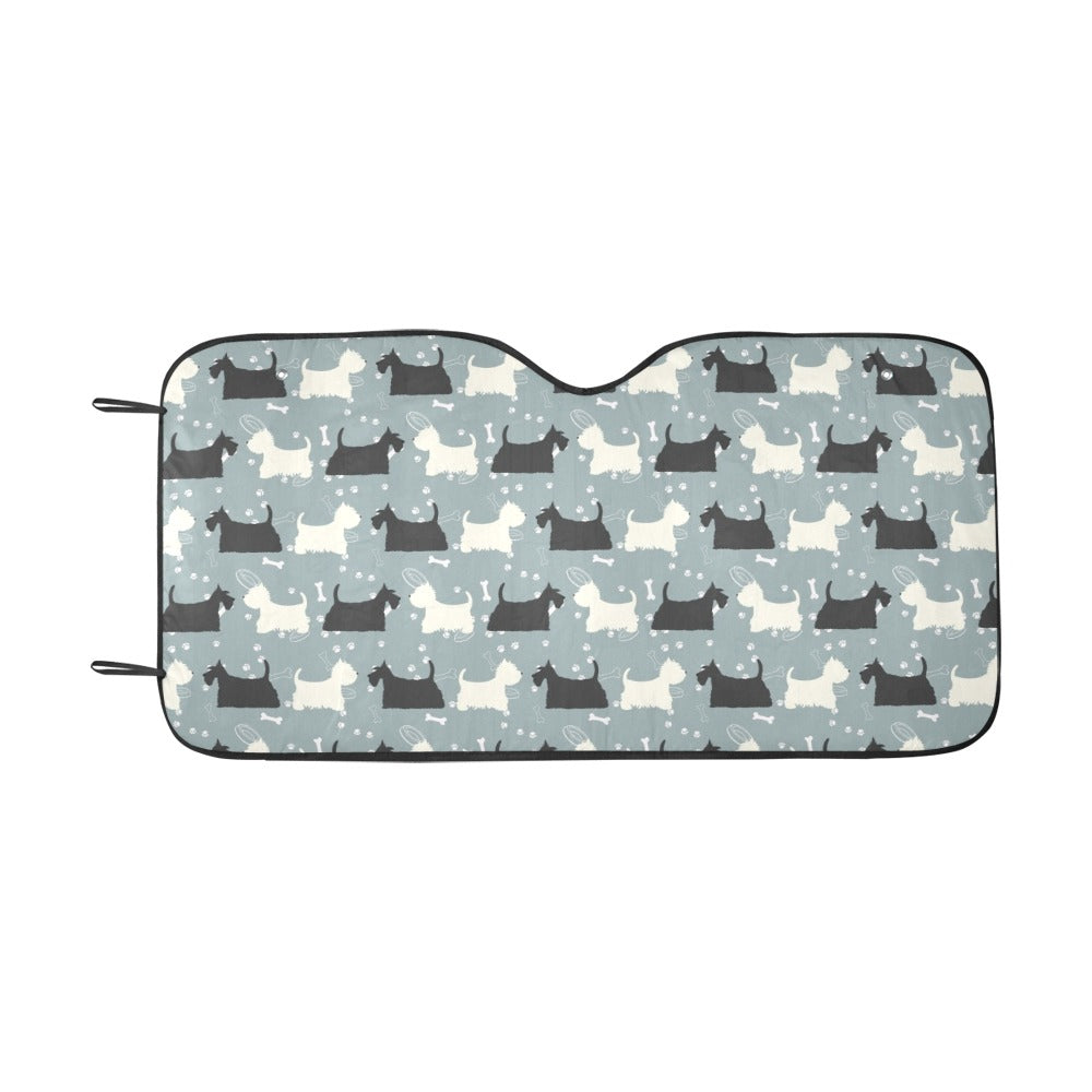 Scottish Terriers Print Design LKS301 Car front Windshield Sun Shade