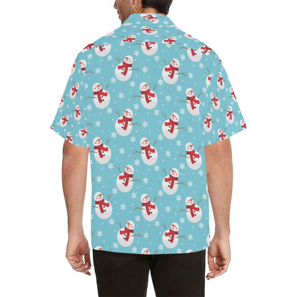 Snowman Print Design LKS304 Men's Hawaiian Shirt