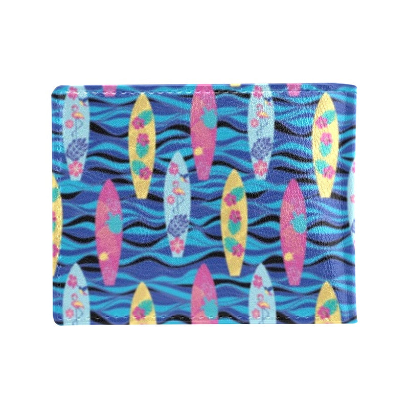 Surfboard Print Design LKS304 Men's ID Card Wallet