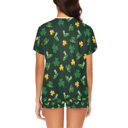 St Patricks Day Print Design LKS306 Women's Short Pajama Set