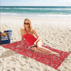 Bandana Paisley Red Print Design LKS3011 Beach Towel 32" x 71"
