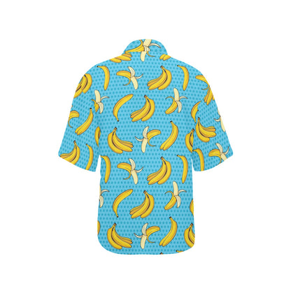 Banana Pattern Print Design BA08 Women's Hawaiian Shirt