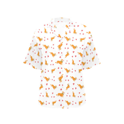 Cardigan Welsh Corgis Pattern Print Design 04 Women's Hawaiian Shirt