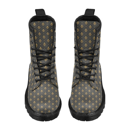 Fleur De Lis Print Design LKS402 Women's Boots