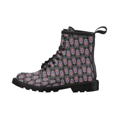 Buddha Head Colorful Print Women's Boots