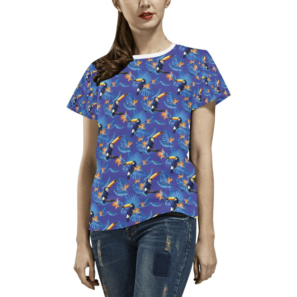 Toucan Print Design LKS306 Women's  T-shirt