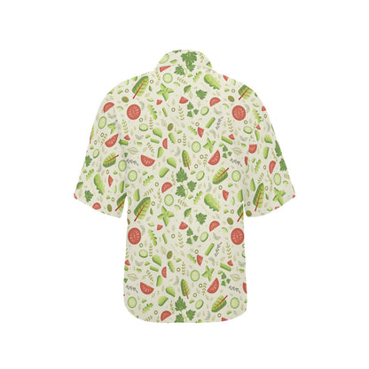 Salad Vegetable Print Design LKS302 Women's Hawaiian Shirt