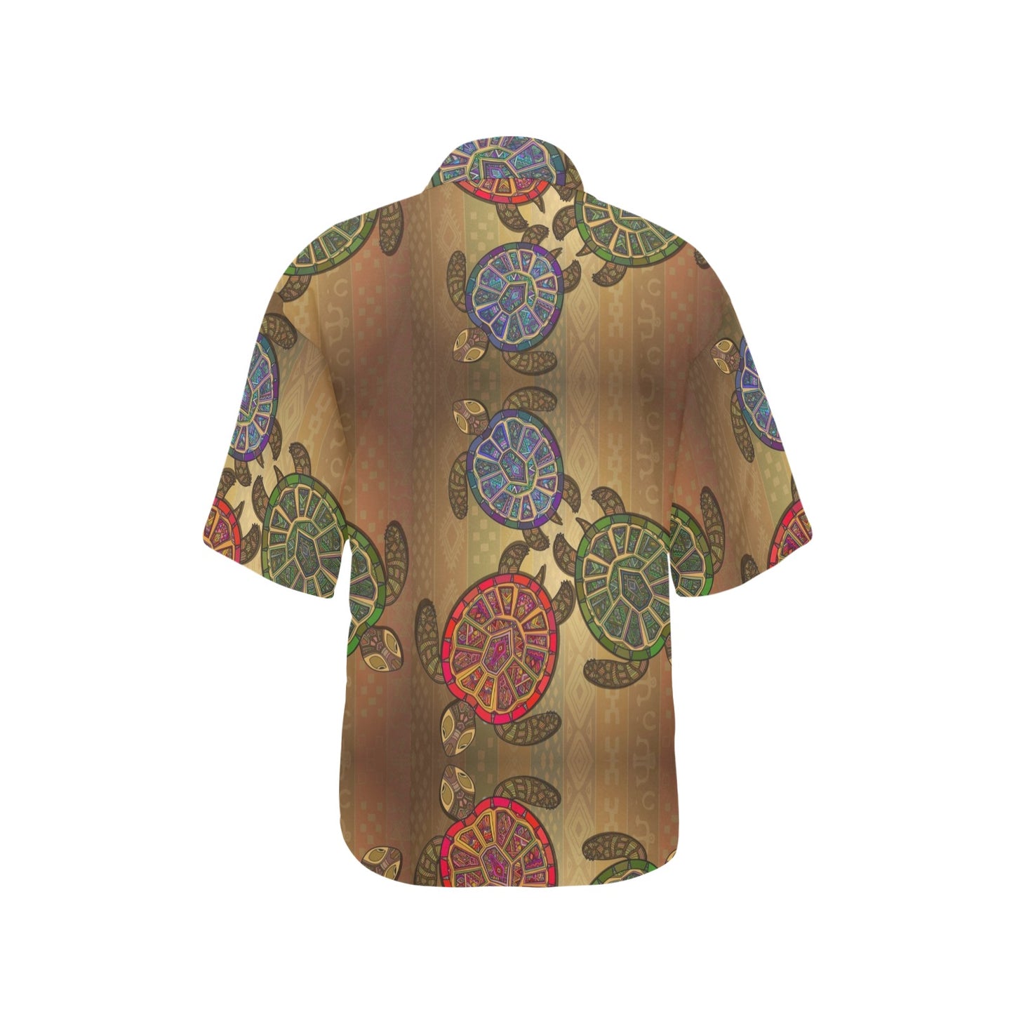 Sea Turtle Tribal Colorful Women's Hawaiian Shirt