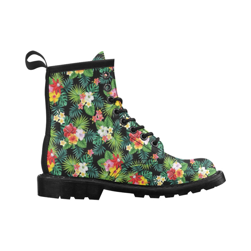 Hibiscus Hawaiian flower tropical Women's Boots