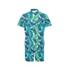 Brightness Tropical Palm Leaves Men's Romper