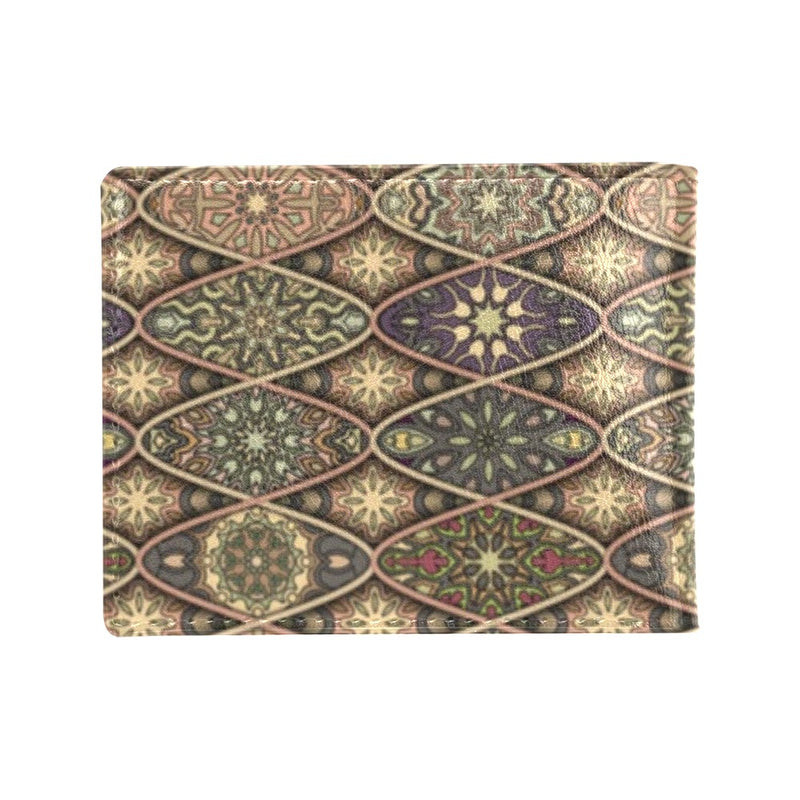 Mandala Motif Themed Design Print Men's ID Card Wallet