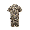 Brown Hibiscus Tropical Men's Romper