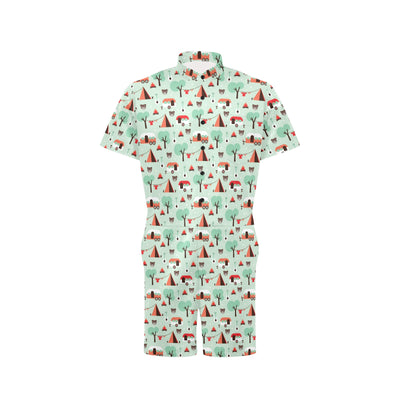 Camper Tent Pattern Print Design 01 Men's Romper