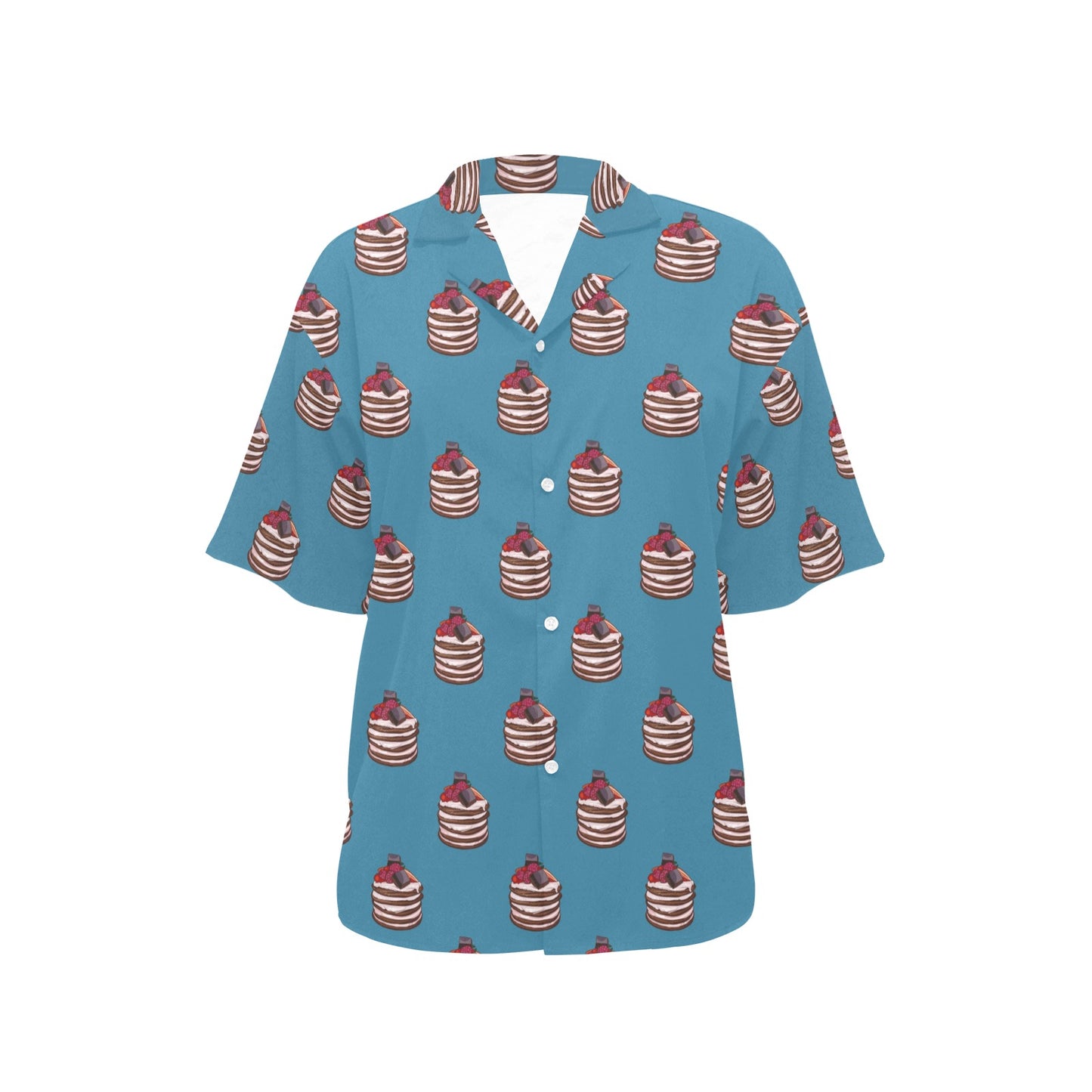 Pancake Pattern Print Design A03 Women's Hawaiian Shirt