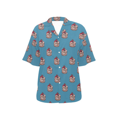 Pancake Pattern Print Design A03 Women's Hawaiian Shirt
