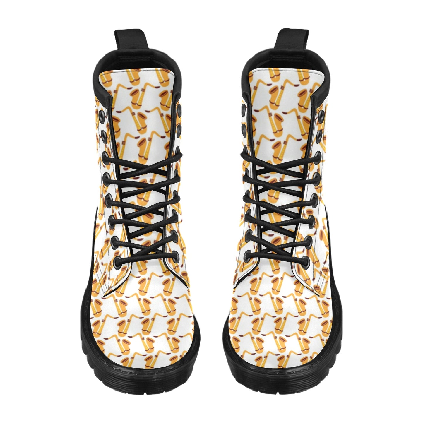 Saxophone Print Design LKS404 Women's Boots