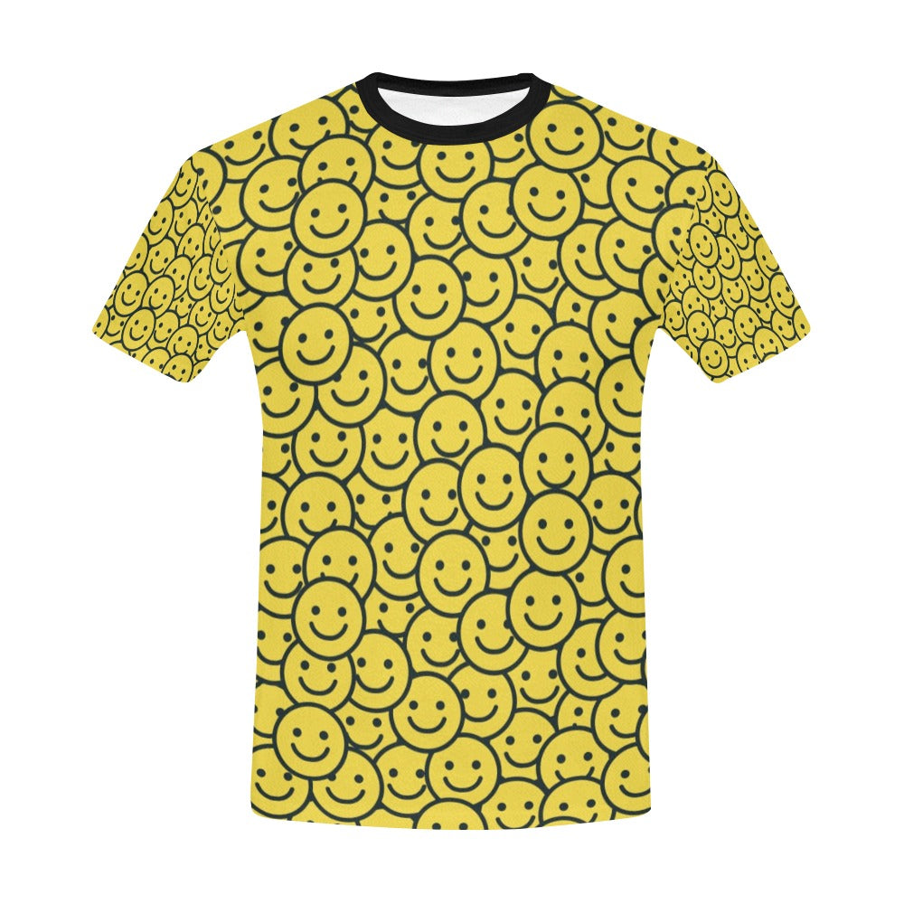 Smiley Face Emoji Print Design LKS302 Men's All Over Print T-shirt