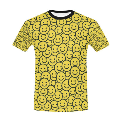 Smiley Face Emoji Print Design LKS302 Men's All Over Print T-shirt
