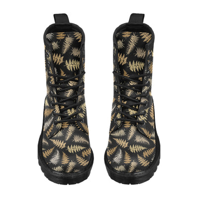 Fern Leave Bright Print Pattern Women's Boots