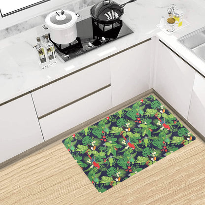 Rainforest Parrot Pattern Print Design A03 Kitchen Mat