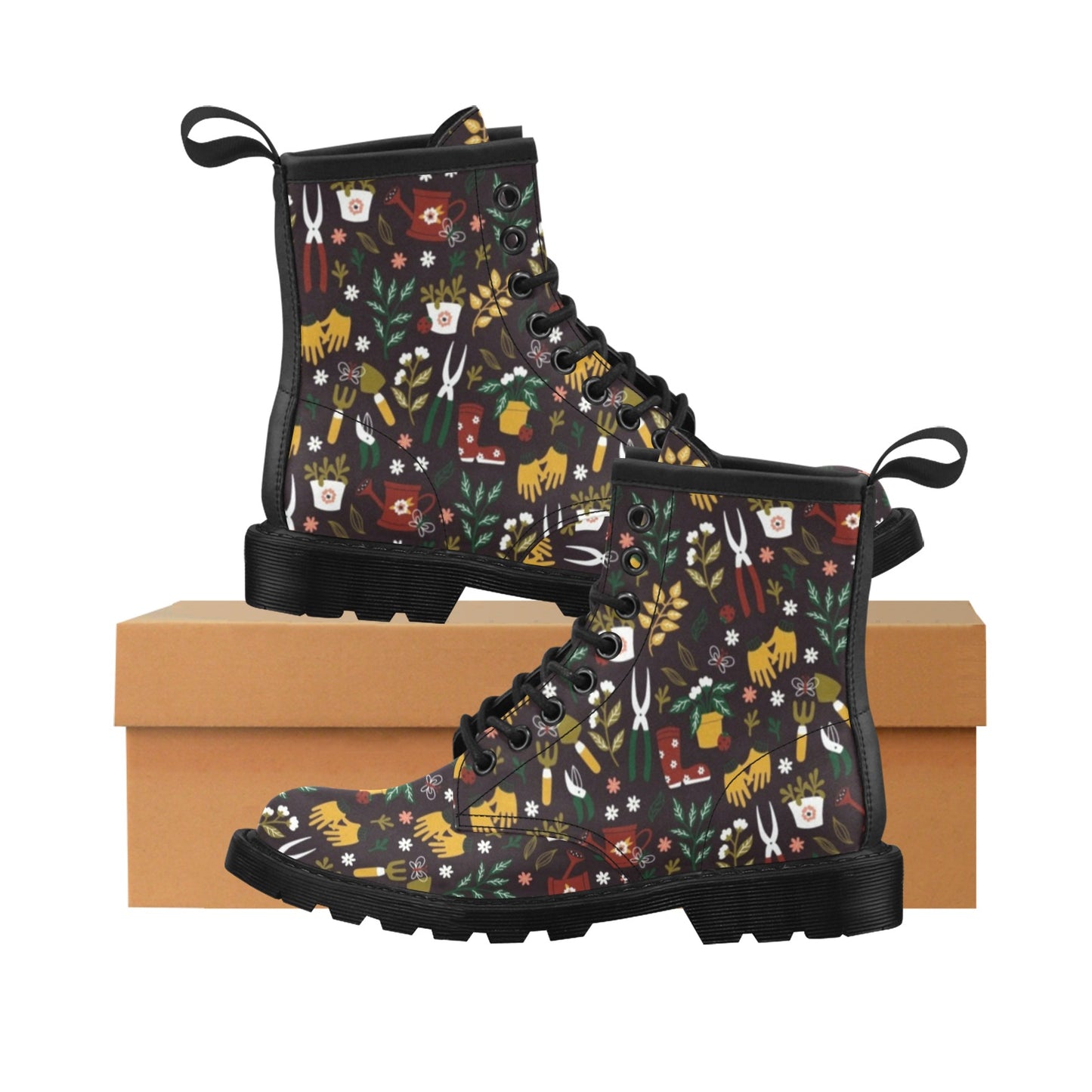 Gardening Pattern Print Design G05 Women's Boots