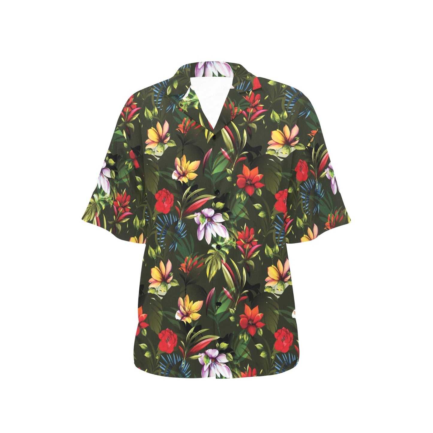 Magnolia Pattern Print Design 02 Women's Hawaiian Shirt