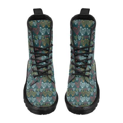 Rooster Hand Draw Design Women's Boots