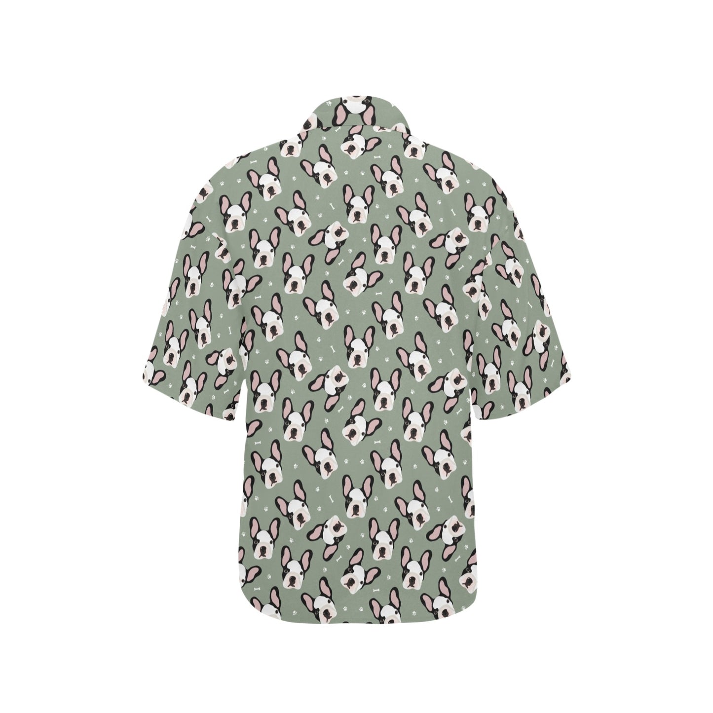Boston Terrier Pattern Print Design 05 Women's Hawaiian Shirt