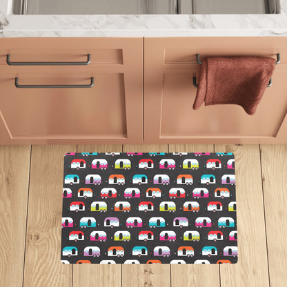 Camper Caravan Pattern Kitchen Mat