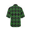 Celtic Knot Green Neon Design Women's Hawaiian Shirt