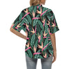 Bird Of Paradise Pattern Print Design BOP03 Women's Hawaiian Shirt