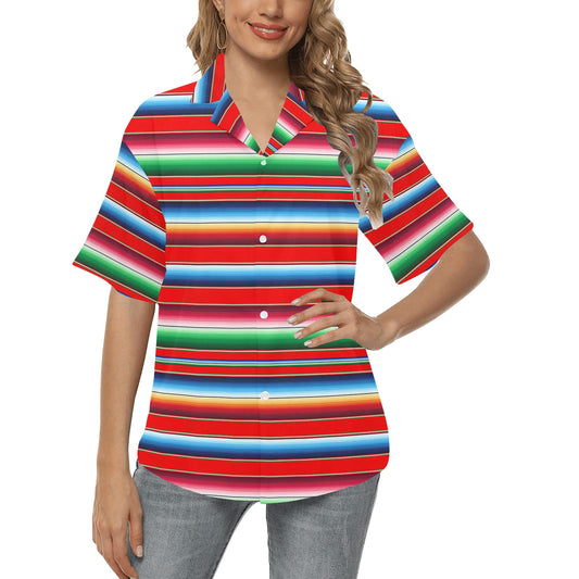 Serape Print Women's Hawaiian Shirt