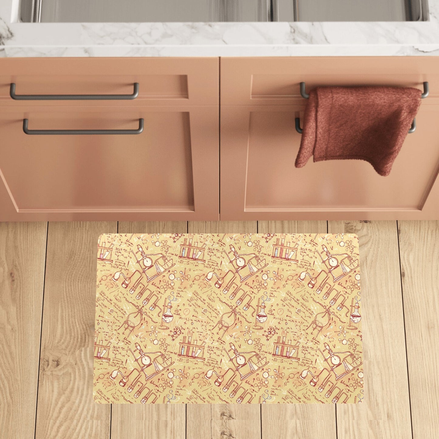Chemical Pattern Print Design 01 Kitchen Mat