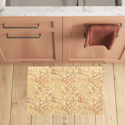Chemical Pattern Print Design 01 Kitchen Mat