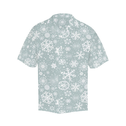 Snowflake Print Design LKS303 Men's Hawaiian Shirt