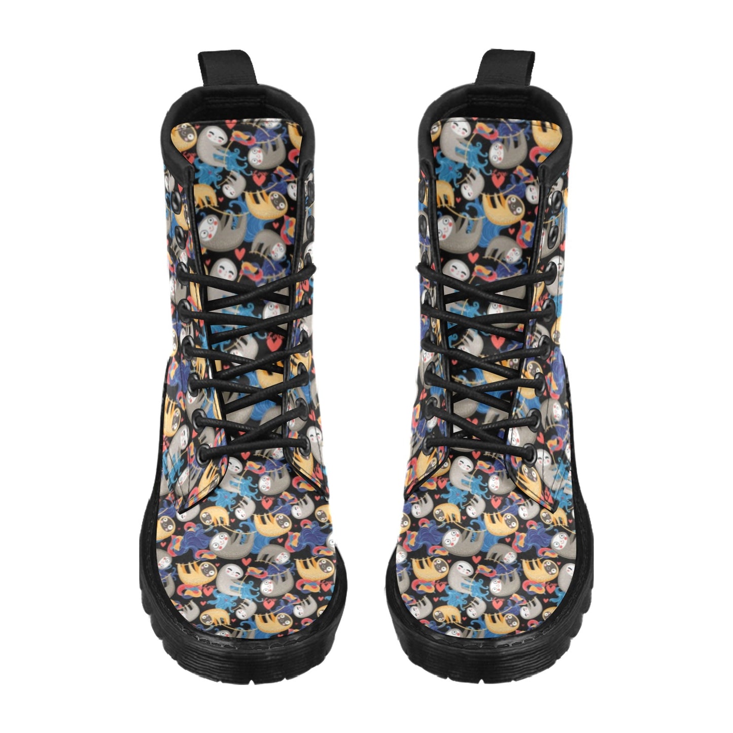 Sloth Cartoon Design Themed Print Women's Boots