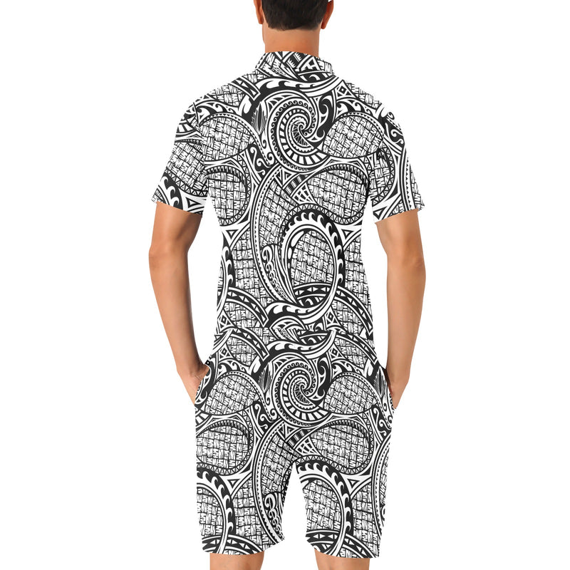 Polynesian Tribal Pattern Men's Romper