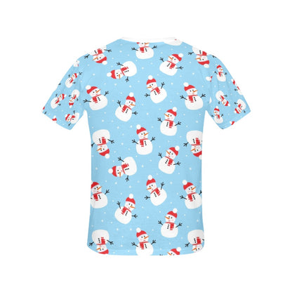 Snowman Print Design LKS305 Women's  T-shirt