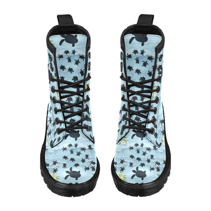 Sea Turtle Pattern Print Design T011 Women's Boots
