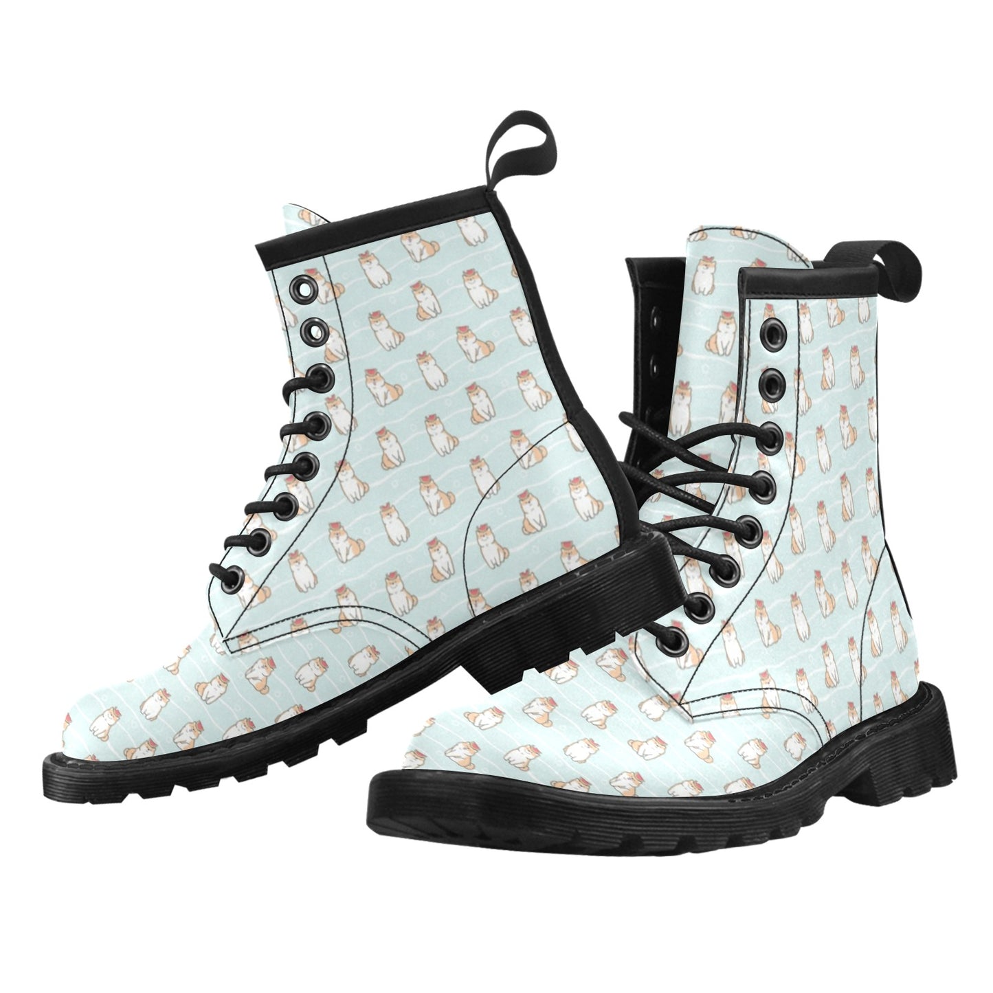 Shiba Inu Print Design LKS3011 Women's Boots