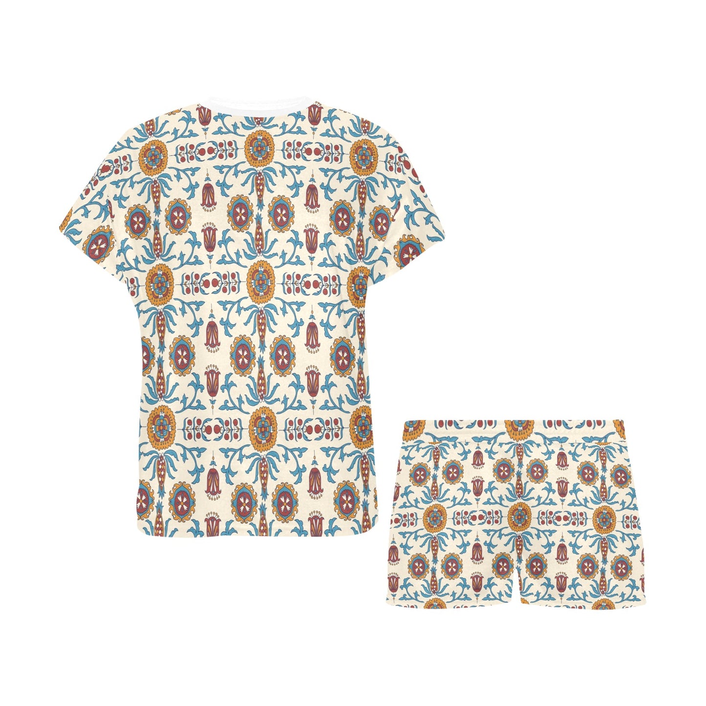 Suzani Print Design LKS301 Women's Short Pajama Set