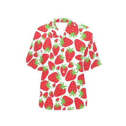 Strawberry Pattern Print Design SB01 Women's Hawaiian Shirt