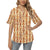 Tiki Orange Vertical Pattern Women's Hawaiian Shirt