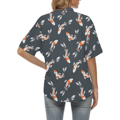 KOI Fish Pattern Print Design 04 Women's Hawaiian Shirt