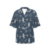Nautical Sea Themed Print Women's Hawaiian Shirt